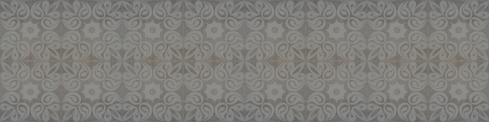 Gray white bright vintage retro geometric square mosaic motif cement concrete tiles texture...