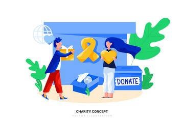 Charity vector Illustration Concept