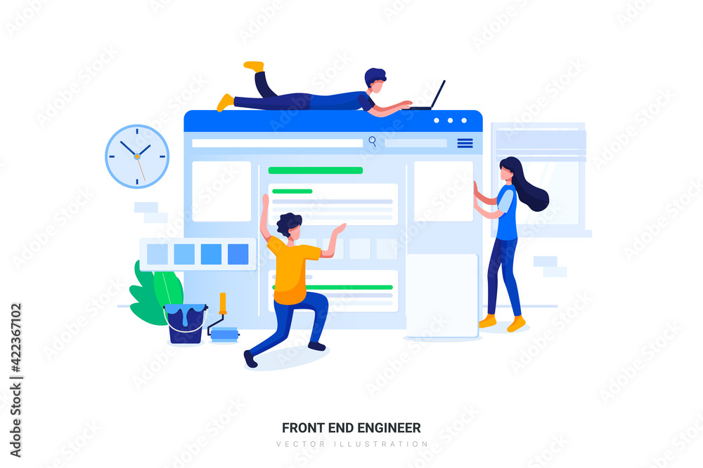 Canvas Prints front end engineer illustration concept