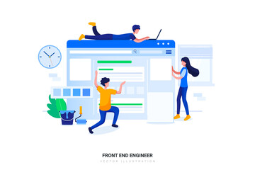 Front End Engineer Illustration Concept