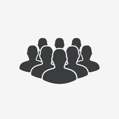 Team Building Users Group of People Flat Design Icon