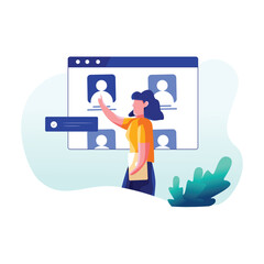 Choose best Teachers Vector Illustration concept. Flat illustration isolated on white background.