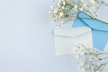 envelope with a flowers
