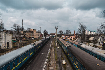 Obraz na płótnie Canvas railway in the city