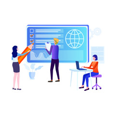 Online Testing Vector Illustration concept. Flat illustration isolated on white background.