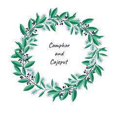 Obraz premium Camphor and cajeput wreath