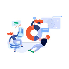 Data analysis team Vector Illustration concept. Flat illustration isolated on white background.