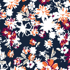 Vector illustration of a beautiful floral bouquet. Liberty style. fabric, covers, manufacturing, wallpapers, print, gift wrap. - 422373372