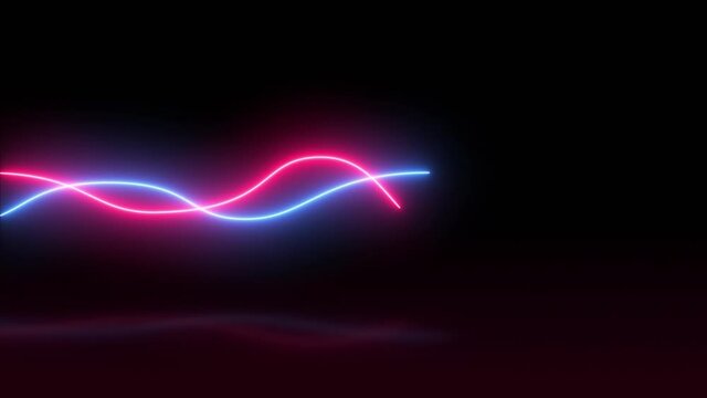 Abstract Light Strings Patterns Flowing Background/ 4k animation of an abstract technology background of design slow motion stroke patterns and strings