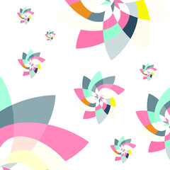 Graphic Flower Scatter Pattern Background Pastels