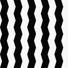 Zig Zag Pattern. Vector ZigZag Stripes. Vertical Orientation. Simple Black ZigZag Lines.