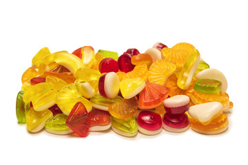 Assorted tasty gummy candies.
