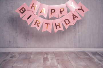 Digitaler Hintergrund rosa Ballons Girlande für Geburtstag und cake smash 