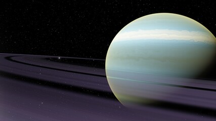 planet suitable for colonization, earth-like planet in far space, planets background 3d render