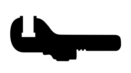Silhouette base water key tool Drawing plan layout of industrial