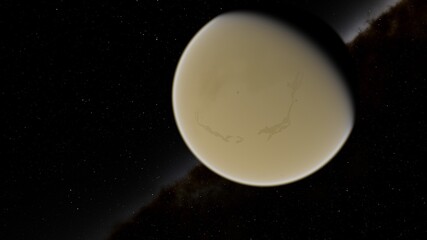 planet suitable for colonization, earth-like planet in far space, planets background 3d render