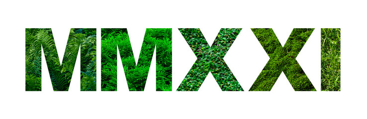 MMXXI 2021 in römischer Zahlschrift