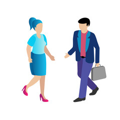 Isometric people business businessman Trendy Flat concept