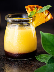 Chocolate orange Shot in a dark mood. Party and fun.