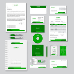 Clean business stationery template for your brand. corporate identity template with digital elements. Vector company style for brand book and guideline.