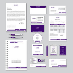 corporate identity template with digital elements. Vector company style for brand book and guideline.