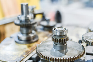 Gears for transmission of speeds and revolutions with bearings of a cnc machine tool. Mixed equipment repair.