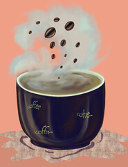 the aroma of strong coffee