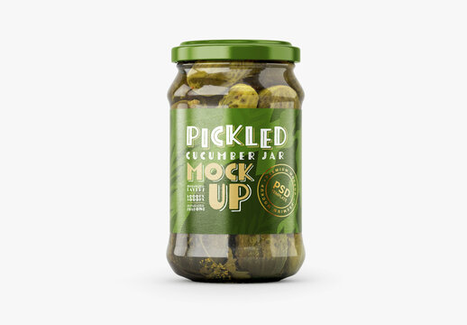 Pickled Cucumber Jar Mockup
