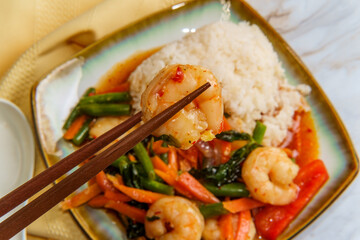 Thai Shrimp Pad Basil