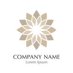 Abstraktes Blumen Logo - Vektor Grafik