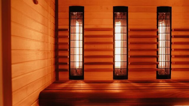 Finnish infrared sauna. Concept of relaxation and replenishment of health