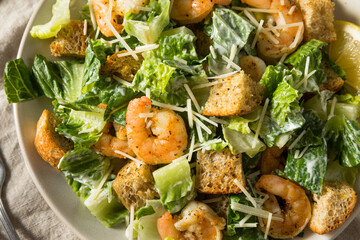 Homemade Shrimp Caesar Salad