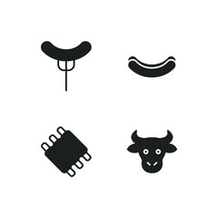 meat, fish poultry set icon, isolated meat, fish poultry set sign icon, vector illustration