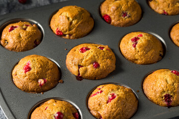 Homemade Cranberry Muffins with Orange Zest