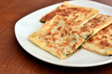 turkish tradational patty with spinach and meat