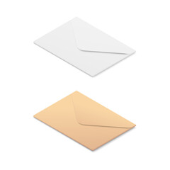 Envelope mail concept. Receiving messages and emails. Isometric colored vector illustration. 