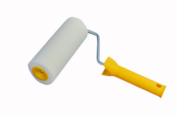 paint roller isolated,new paint roller for repair on a white background