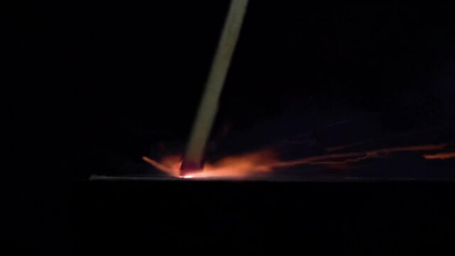 Flame from a freshly ignited match
