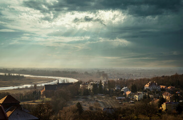 Panorama of the city of Sandomierz, Poland