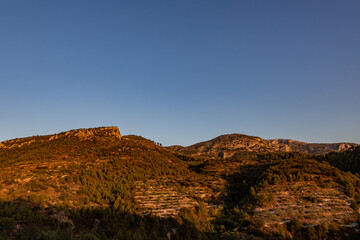 sunset in the mountains
