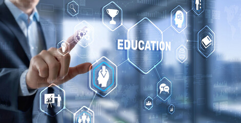 E-learning Education Webinar Online concept. Business Technology