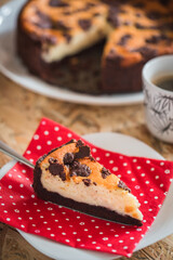 Chocolate cake on a plate
