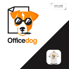 Office and dog fun items t-shirt design