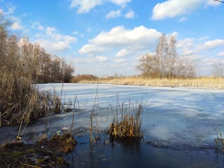 river in winter