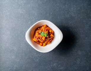 chili sin carne with vegetables