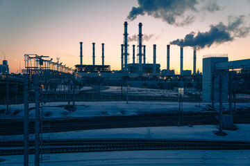 Obraz premium View of the thermal station