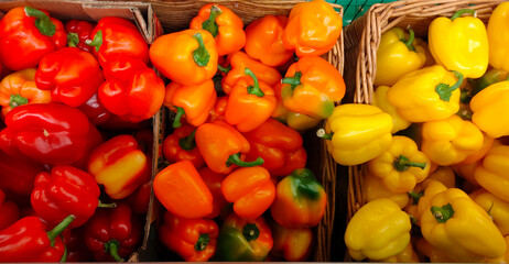 red yellow orange sweet pepper