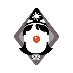 female clown magician sun hat