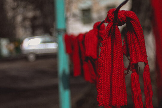 Red Wool Scarf