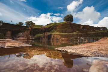 Sigiriya or Sinhagiri is an ancient rock fortress located in the northern Matale District near the town of Dambulla in the Central Province, Sri Lanka